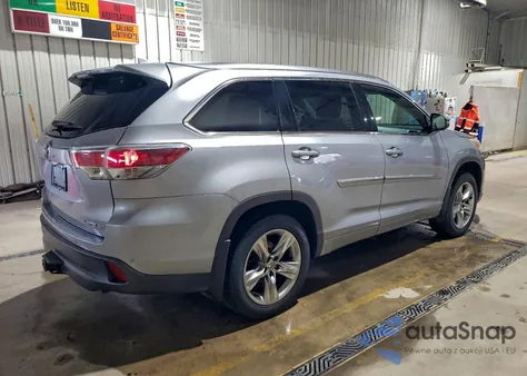 2015 Toyota Highlander Limited z USA, uszkodzony, nr VIN 5TDDKRFH7FS101667